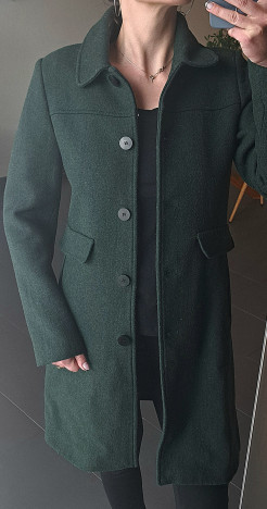Fir green long coat