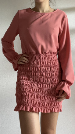 Pink over-the-knee dress