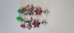 Flower and butterfly earrings