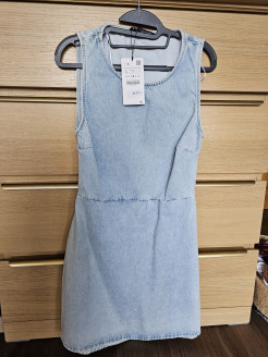 Zara-Jeanskleid rückenfrei Größe L