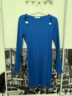 Blue mid-length dress