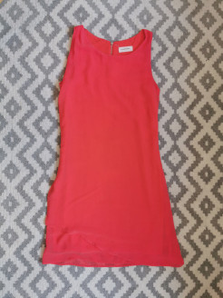 Coral mid-length dress