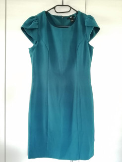 Duck blue mid-length dress