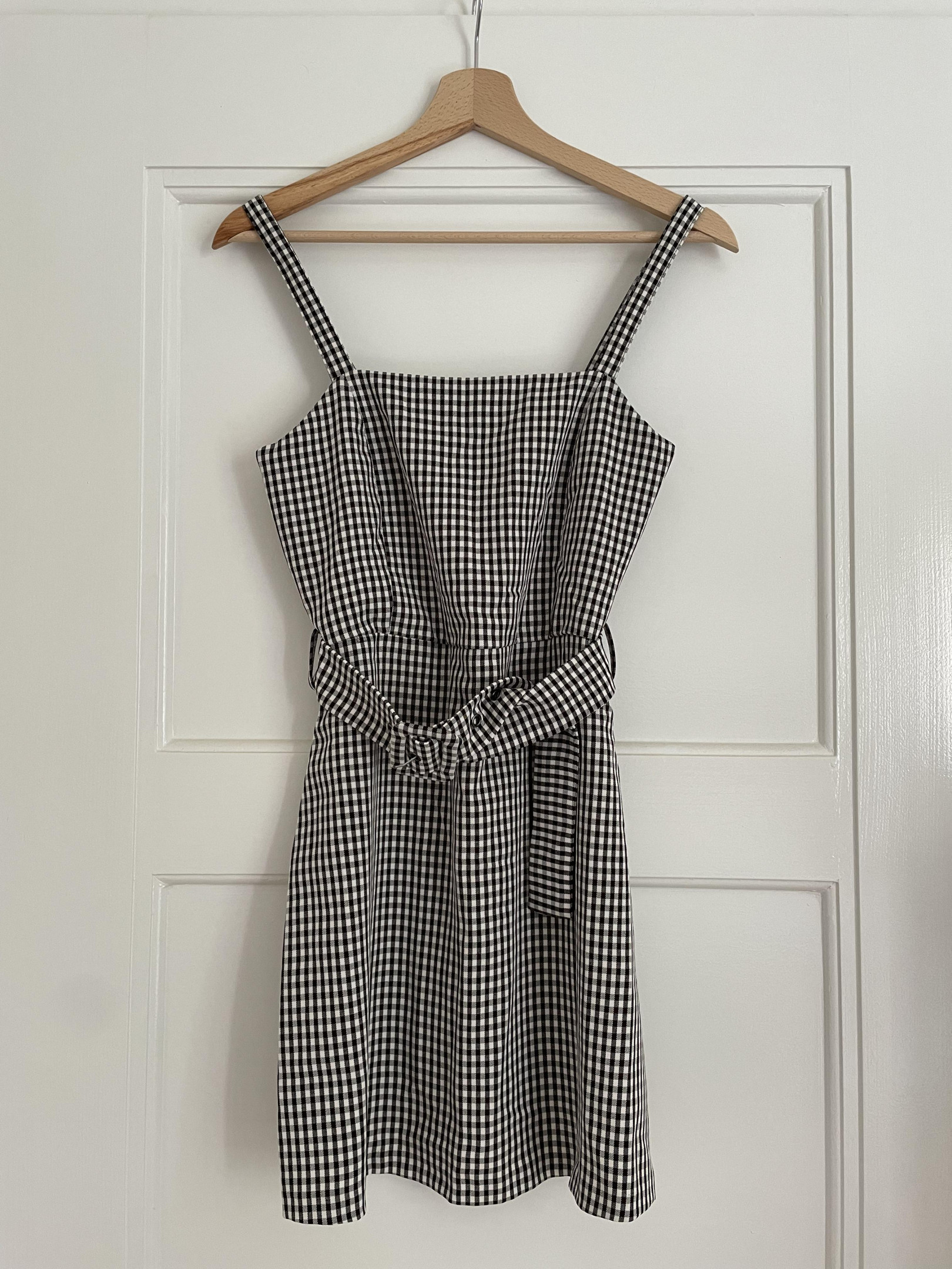 Black and white checked dress size S