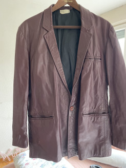 vintage men's leather jacket