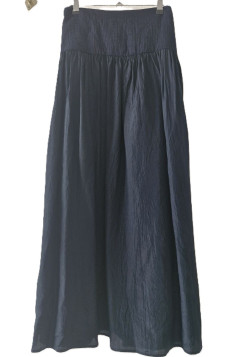 Veronika Maine gathered navy blue maxi skirt (US 12 / CH 44)