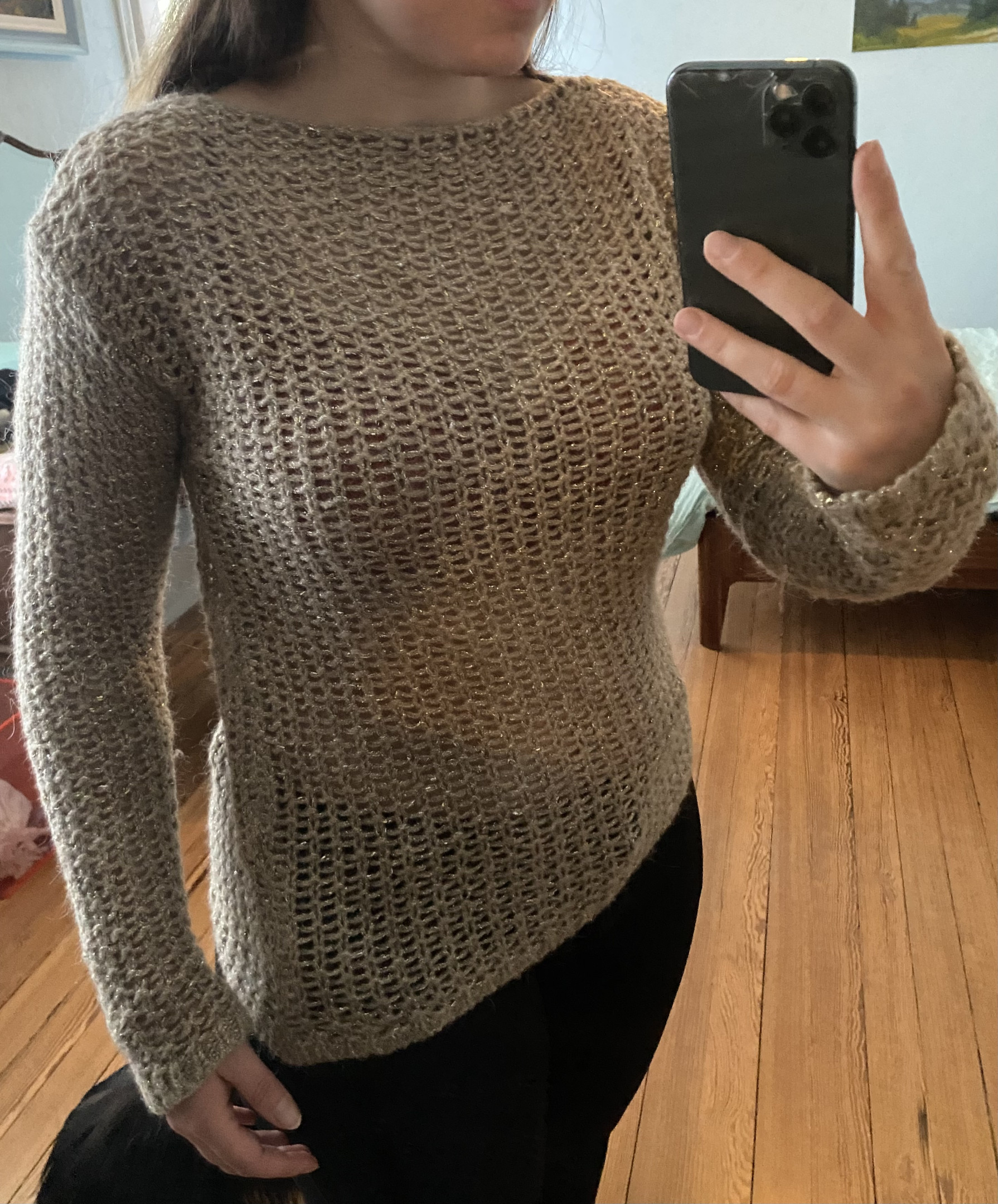 Grob gestrickter Pullover