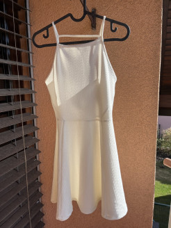 Short white summer dress