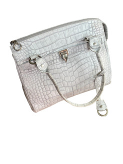 White crocodile bag