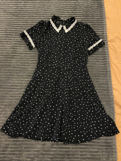 Navy blue dress with polka dots Kookaï