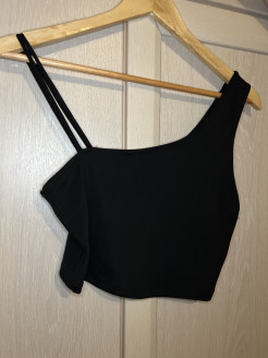 Black asymmetrical top