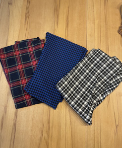 Pack of 3 checked trousers