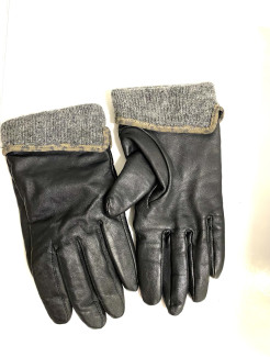 Schwarzer Handschuh schwarzes Leder