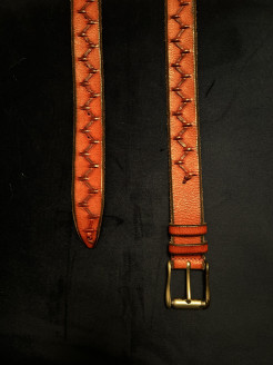 Leather belt