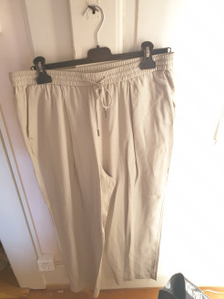 Beige summer trousers