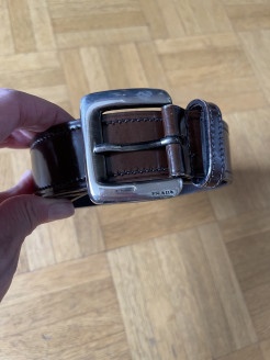 PRADA belt, brown leather