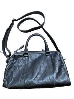 Black smooth leather bag