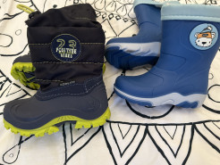 Snow boots size 22 (blue and green)