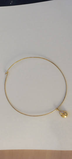 Gold-plated silver choker necklace