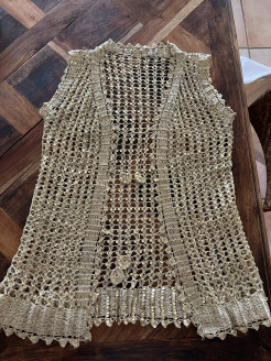 Vintage gold knitted cardigan