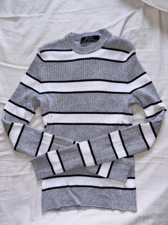 Grey striped jumper