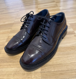 Leather Oxford shoes &OtherStories n37 Burgundy