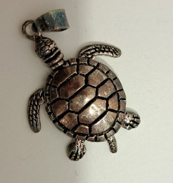 beweglicher Meeresschildkröten-Anhänger aus Vintage-Silber (4)