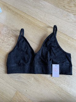 brassière noire à paillettes