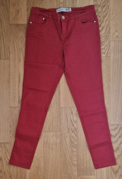 Dark red low-rise trousers - Size 40