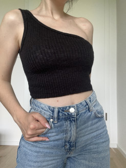 Crop top one shoulder