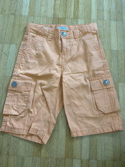 Orange cargo shorts