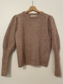 Easy Clothes Pullover aus Mohair und Wolle - Beige