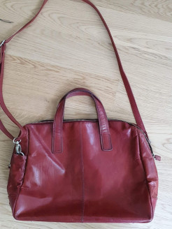 Brick red leather bag