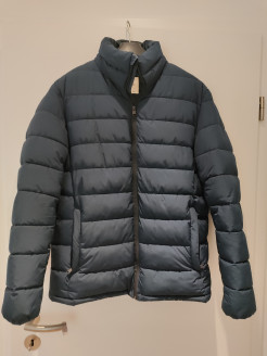 Dark blue winter down jacket CELIO