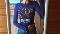 Purple long sleeve top