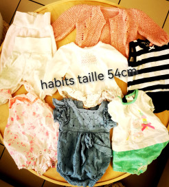 Various girls' clothes size 54 cm