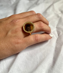 Ring mit marmoriertem Stein
