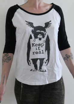 3/4 sleeve printed T-shirt