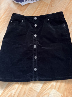 Black velvet skirt