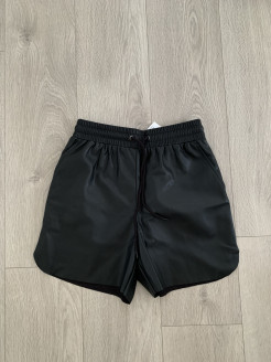 Black leatherette shorts Promod