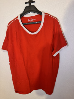 T-Shirt rot weiß S
