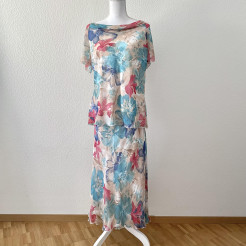 ANNA ROSE Multicolour Flower Top & Long Skirt Set - Size 44