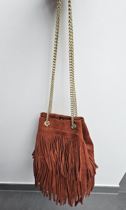 Leather shoulder bag by Luisa Vannini