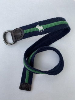 Abercrombie blue belt with green line