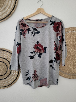 Pull à fleurs