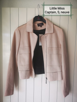 Litlle Miss Captain short jacket in pale pink