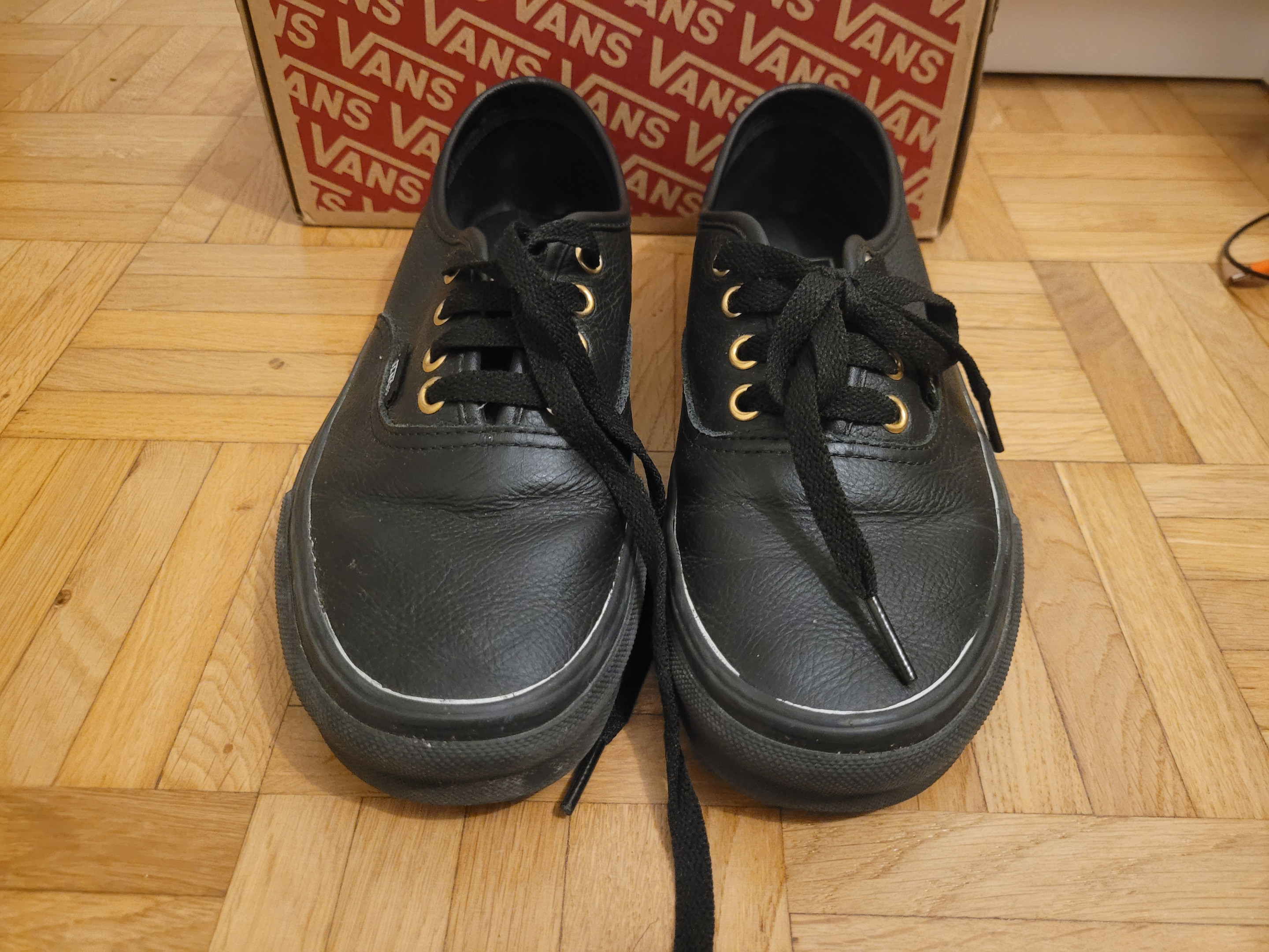 Vans noir online cuir