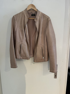Old pink aged imitation leather jacket