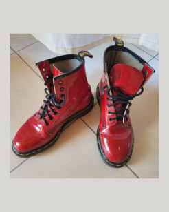 Dr Martens red boots