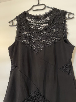 Black embroidered bodysuit